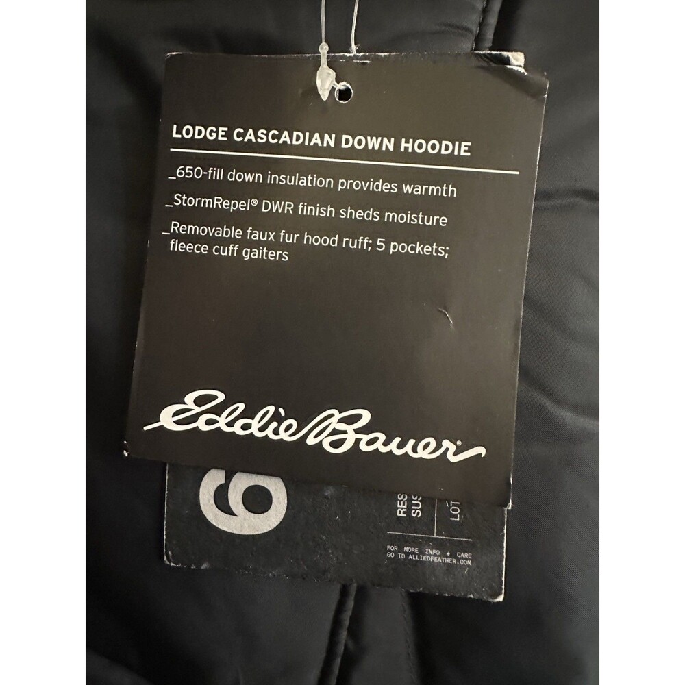 NEW Eddie Bauer Womens Size Large Steel Blue Lodge Cascadian Down Puffer Jacket - Picture 12 of 13